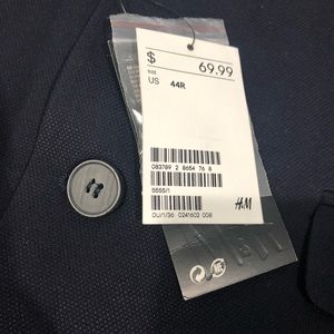 H&M Men’s Blazer 44R Slim Fit Navy